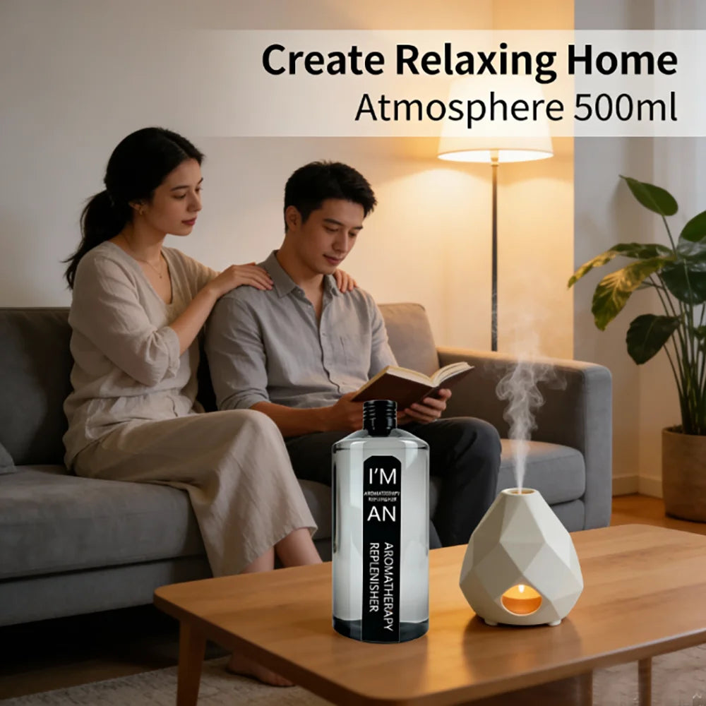 500ML Lasting Flameless Hotel Hilton Marriott White Tea Aromatherapy Refill Essential Oil for Humidifier Fresh Air Aroma Machine