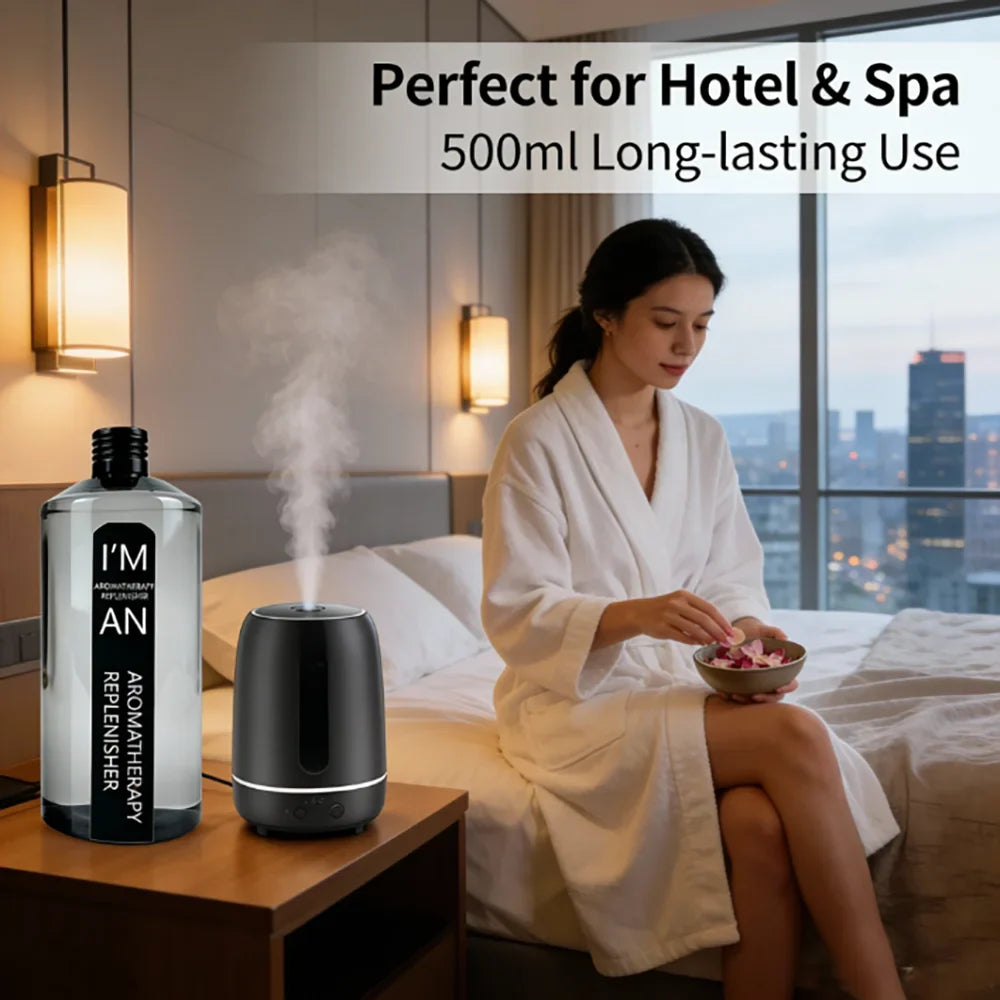 500ML Lasting Flameless Hotel Hilton Marriott White Tea Aromatherapy Refill Essential Oil for Humidifier Fresh Air Aroma Machine