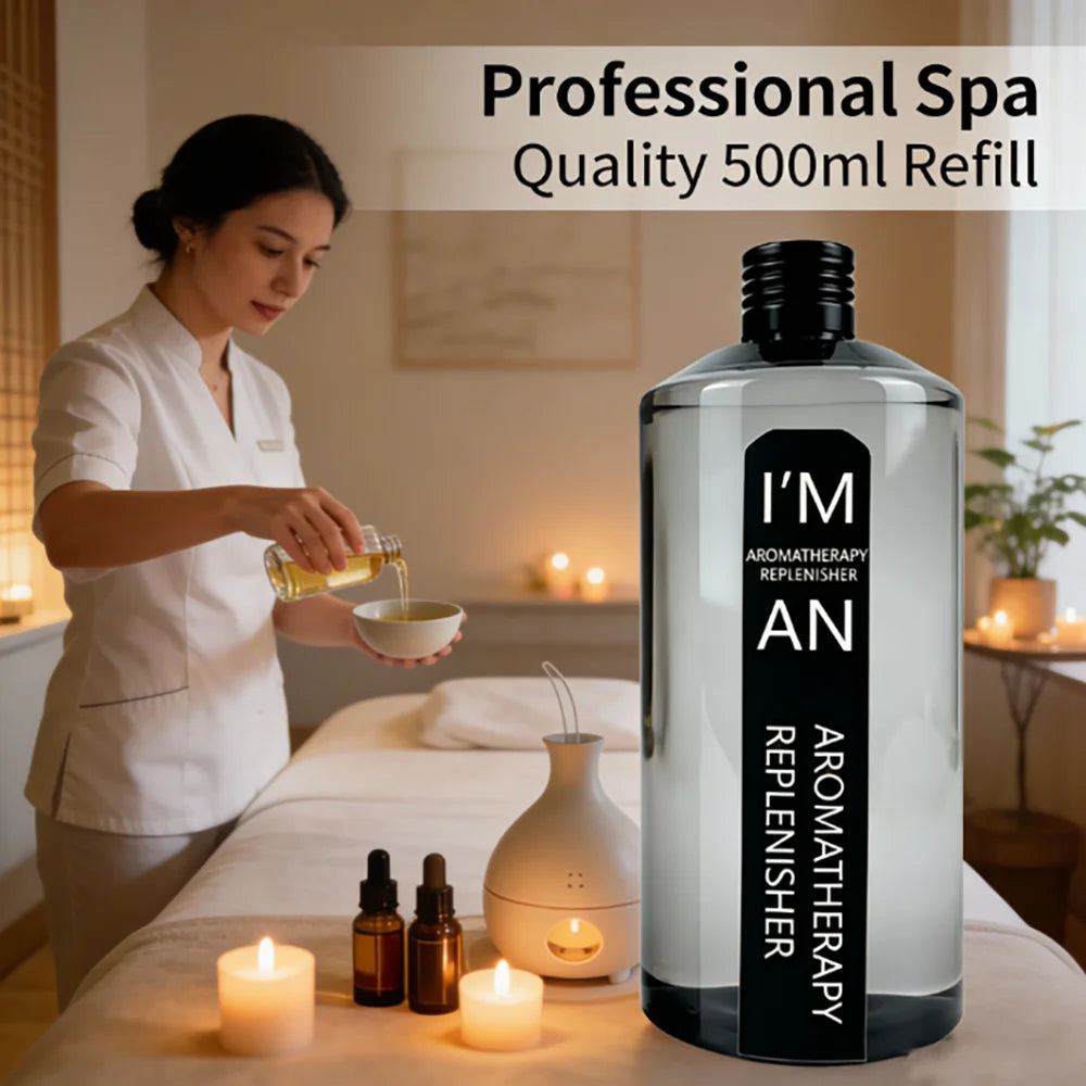 500ML Lasting Flameless Hotel Hilton Marriott White Tea Aromatherapy Refill Essential Oil for Humidifier Fresh Air Aroma Machine