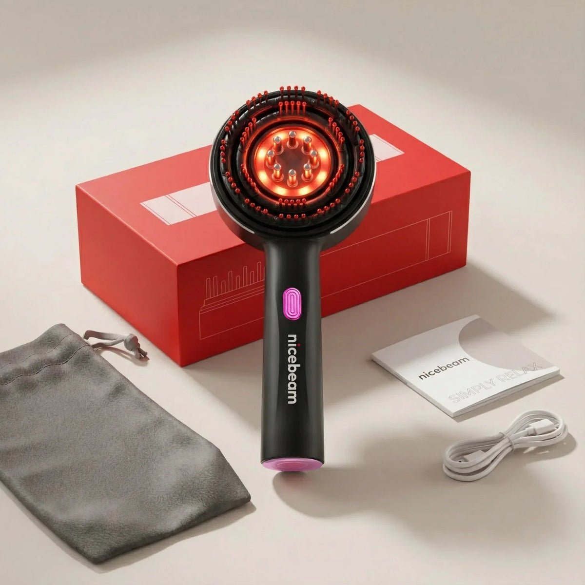 3-in-1 Scalp Massager with Red Light Therapy for Scalp Health