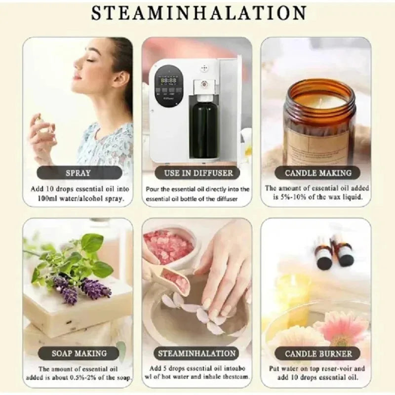 500ML Lasting Flameless Hotel Hilton Marriott White Tea Aromatherapy Refill Essential Oil for Humidifier Fresh Air Aroma Machine